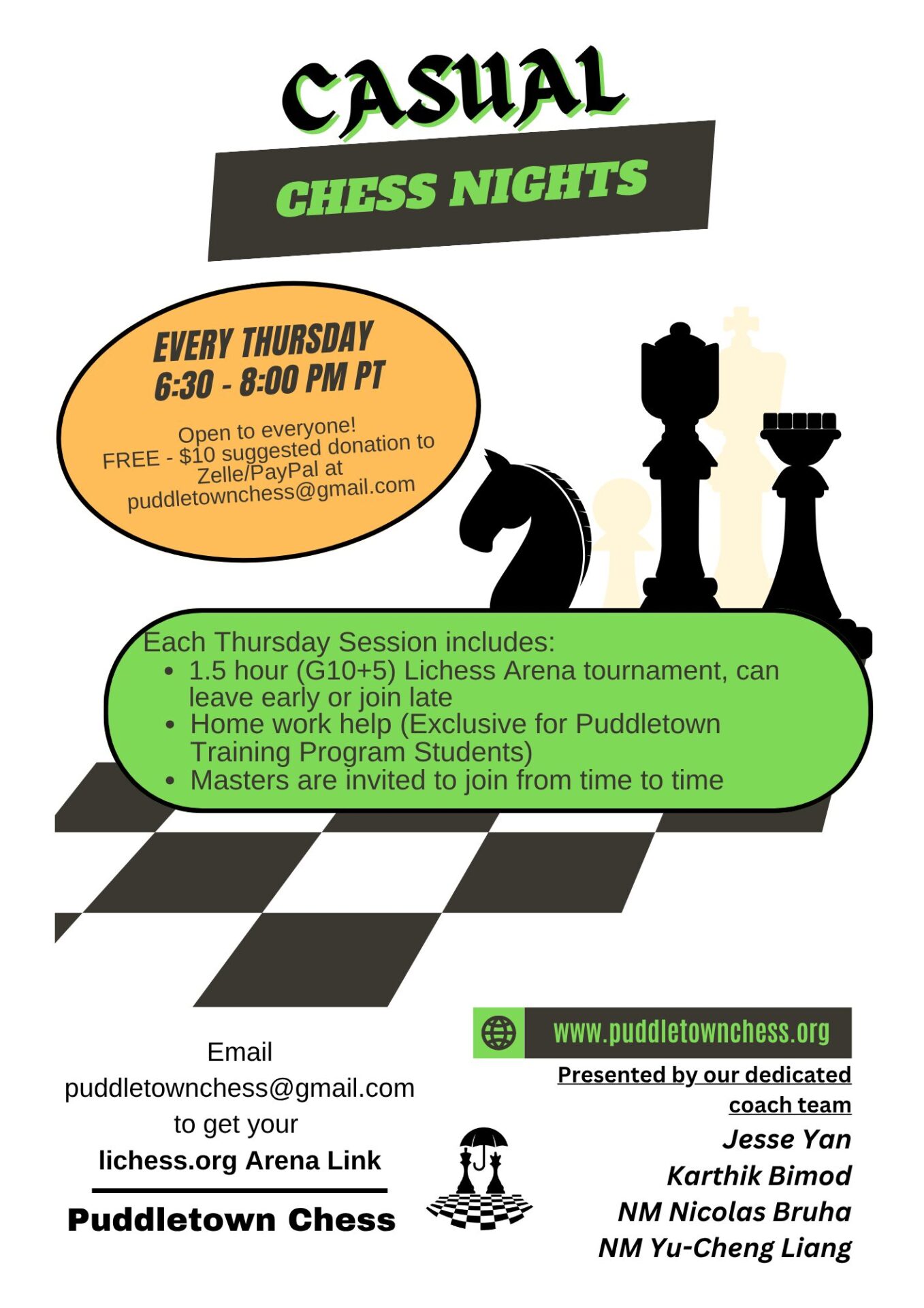 Casual Chess Nights – 2/19