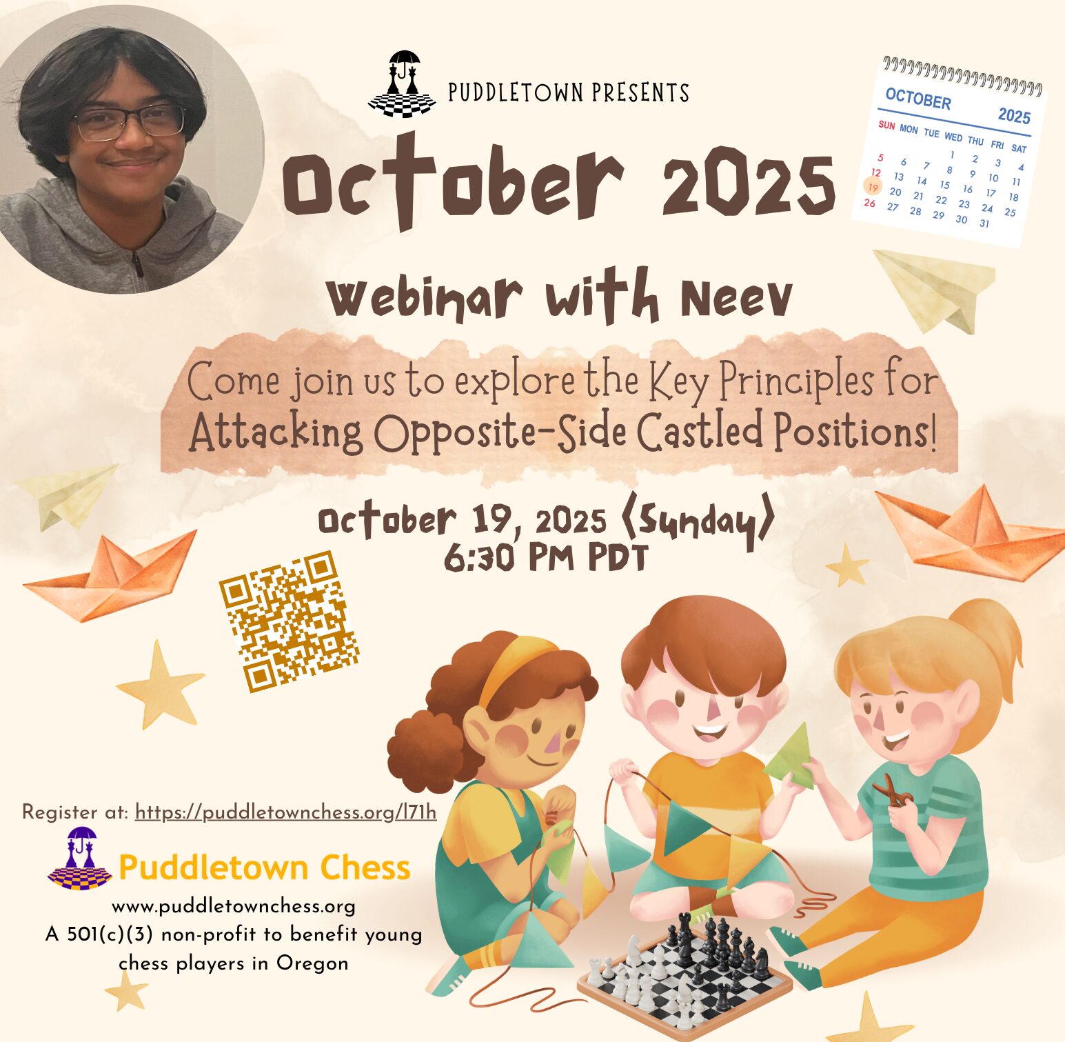 October Webinar with Neev: Key Principles for Attacking Opposite-Side Castled Positions